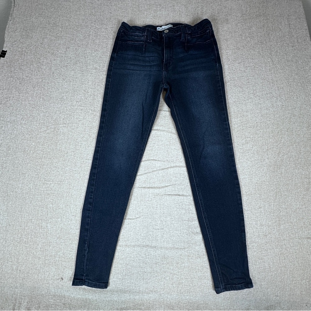 KanCan Dark Indigo Skinny Jeans Womens Size 28 Stretch Denim Mid Rise
